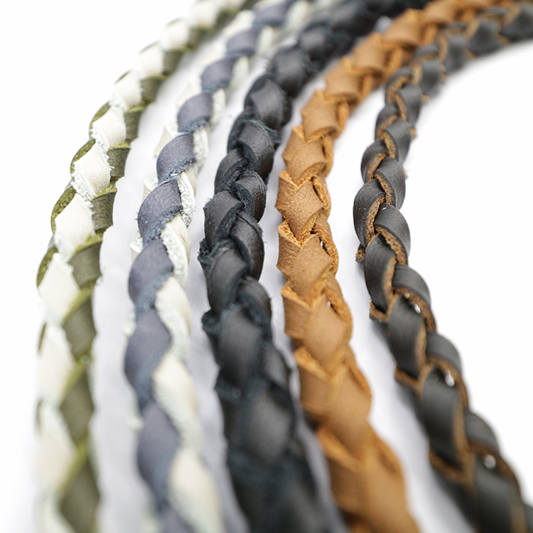 Four Stand Round Braid Leather Lace